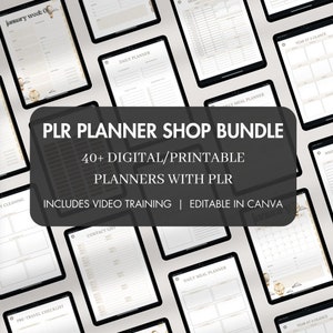 PLR Digitaler Planer Shop Bundle | Done-For-You Digitaler Planer, PLR 2024 Digitaler Planer, PLR Druckbarer Planer Privatmarkenrechte