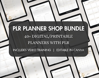 PLR Digitaler Planer Shop Bundle | Done-For-You Digitaler Planer, PLR 2024 Digitaler Planer, PLR Druckbarer Planer Privatmarkenrechte