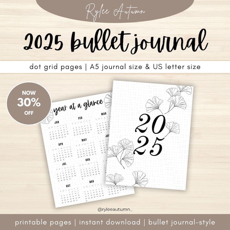 2025 BULLET-JOURNAL | Printable Yearly Bullett Journal Planning Pages ...