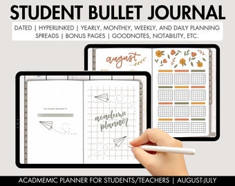 DIGITAL STUDENT PLANNER | 2023-2024 Student Bullett Journal Planner, Digital Bullett Journal, Student Digital Planner, Best Student Planner