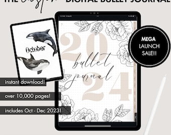 2024 Digital Bullet Dot Journal | Custom Digital Journal, Best Digital Planner 2024, Custom Digital Planner, Goodnotes Planner, IPad Journal