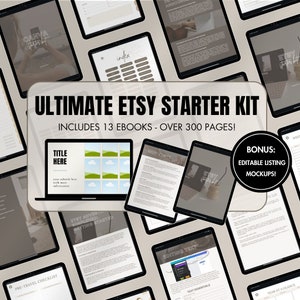 ETSY STARTER KIT | Ultimate Guide To Starting An Etsy Shop, Etsy Shop Bundle, Etsy Ebook, How To Sell On Etsy, Etsy Guide Mrr Plr, Digital
