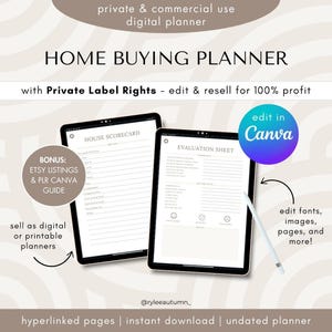 Sie kaufen Digital Planner mit Eigenmarkenrechten | PLR Digitaler Planer, bearbeitbare Canva-Vorlage, digitaler Planer für kommerzielle Nutzung