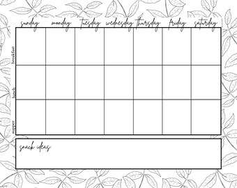 Bi-weekly Meal Planner Printable Fillable PDF Files A4 - Etsy