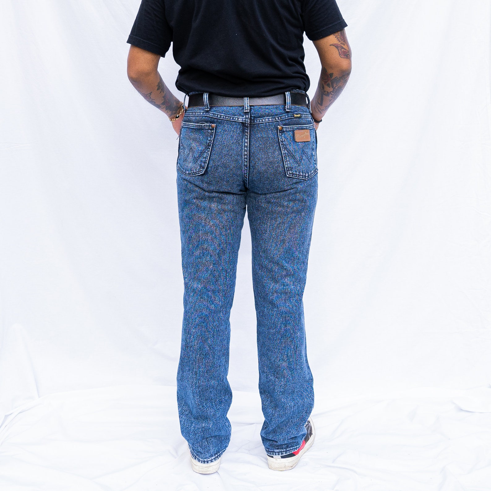 Vintage Wrangler Jeans Acid Wash Mens Tamaño 34x32 Bootcut Etsy