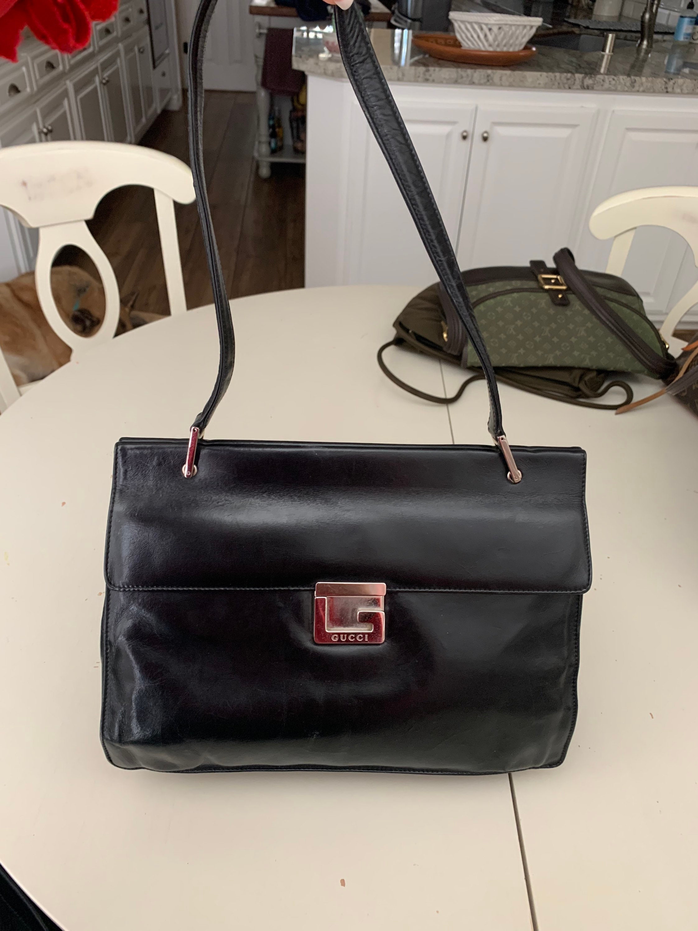 Authentic Vintage Gucci patent leather shoulder bag Etsy