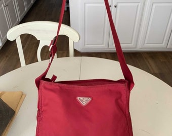 red prada nylon bag