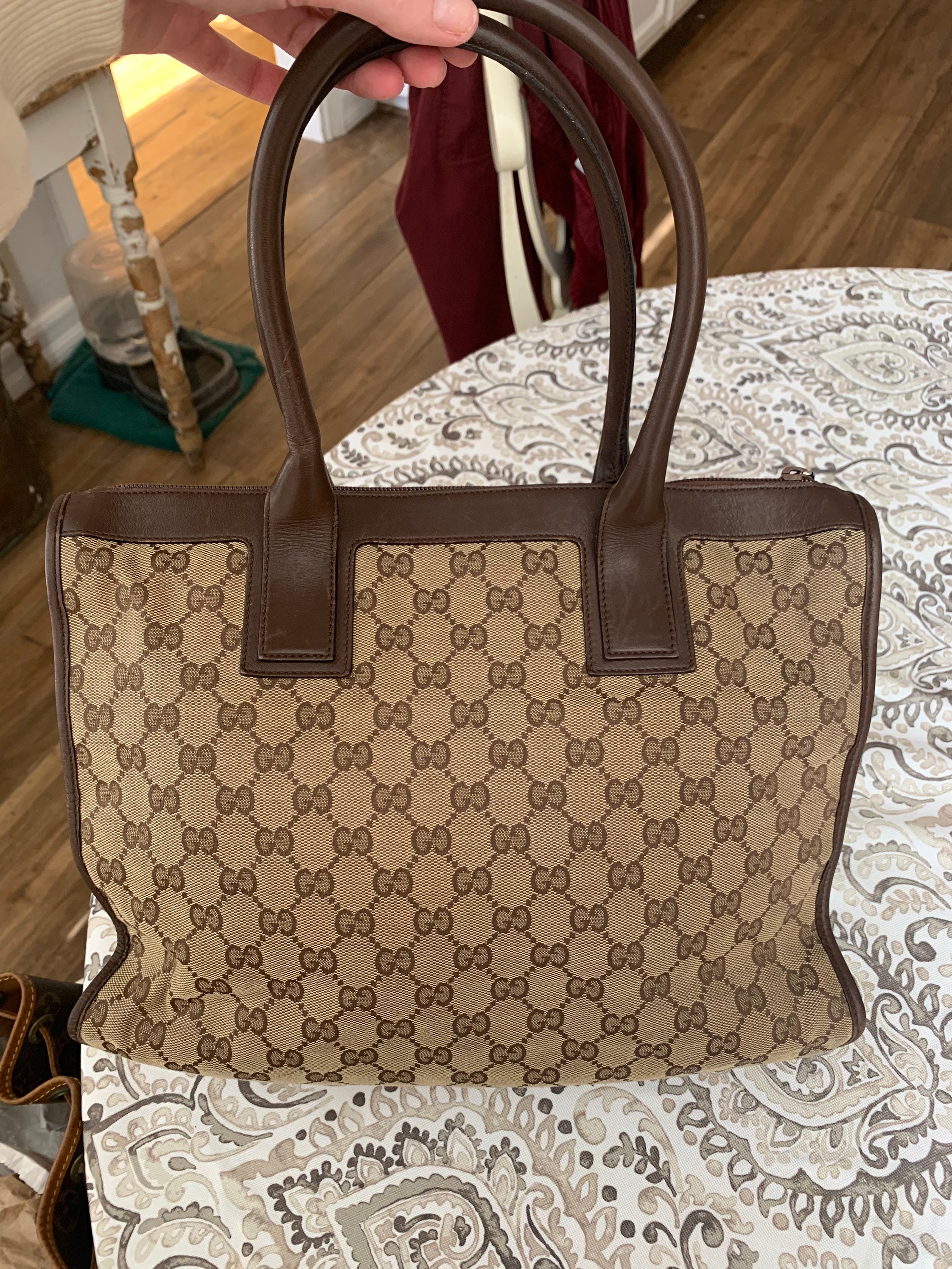 gucci canvas leather
