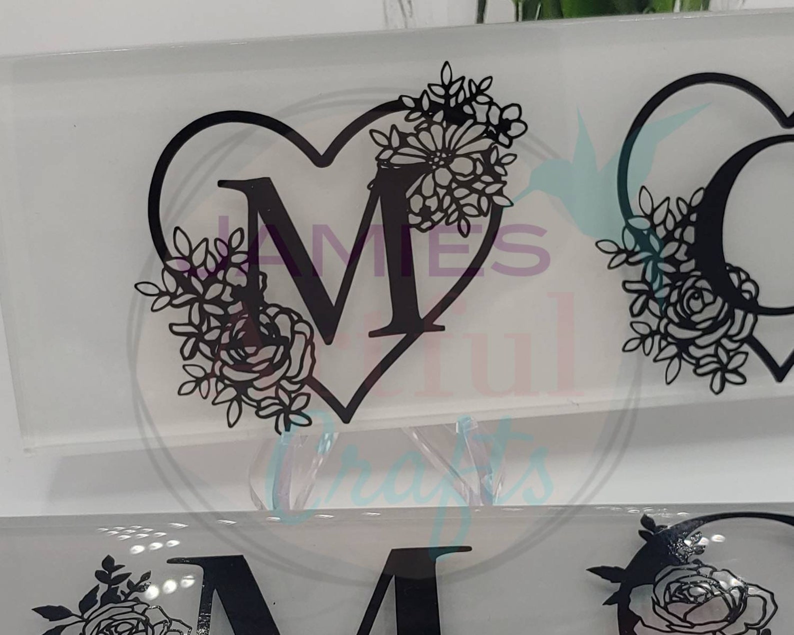 Mom firma de azulejos corazón rosa | Etsy