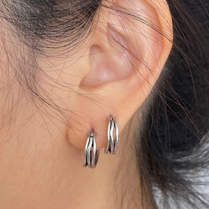 Triple Irregular Hoops Earrings - Unisex Hoop Earrings For Men & Women - Gift