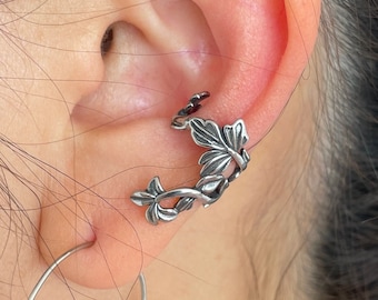 Titanium Leaf Ear Cuffs - Natuur geïnspireerde sieraden voor haar