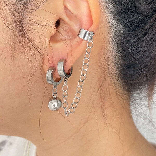 Futuristic Cyberpunk Mismatched Earrings - Statement Jewelry