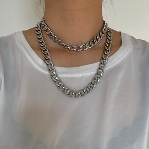 Tarnish-Free Stainless Steel Curb Chain Necklace - Gender-Neutral Jewelry