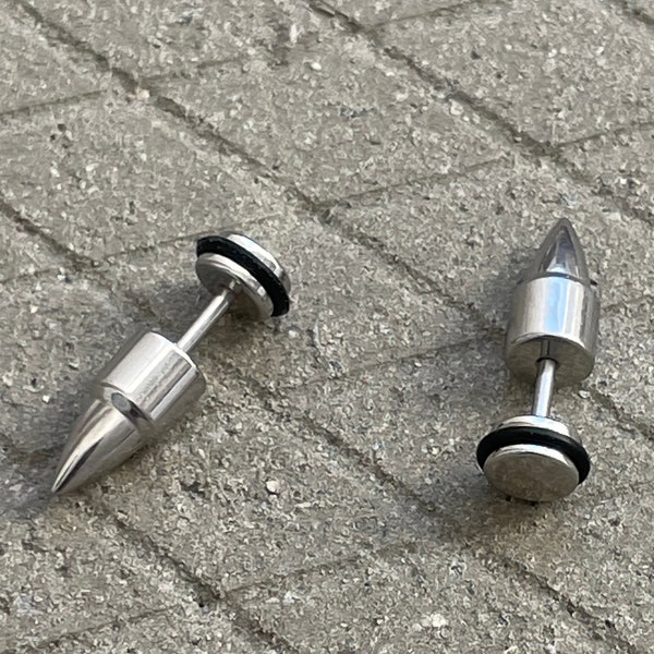 Mens bullet earrings clearance