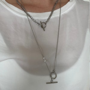 Effortlessly Toggle Long Necklace - Minimalist & Versatile Jewelry - Chain Necklace