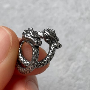 Dragon Hoop Earrings - Stunning Dragon Jewelry - Fantasy Fashion - Unique Gothic Gifts for Men and Women - NEW**