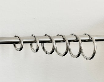 Everyday Stainless Steel Hoop Earrings - Sleeper Mens Earrings - Aesthetic Hoops 2.5mm