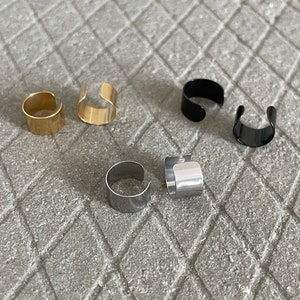 Mens Earrings, Silver Cuff Earrings, Mens 6mm Clip on Earrings, Silver /  Gold Cuff Earrings for Men, Mens Silver Earring, Mens Jewelry Gifts 