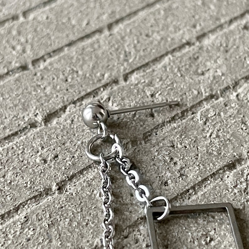 Asymmetric Double Piercing Safety Pin Earringsman Spike Etsy