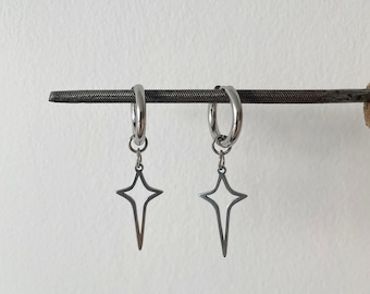 Star clip-on oorbellen: chirurgisch stalen hangers voor oren zonder gaatjes