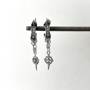 Goth Victorian Cross Drop Earrings - Vampire Jewelry - Gift For Her