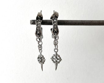 Goth Victoriaanse kruis oorbellen - Vampiersieraden - Cadeau voor haar