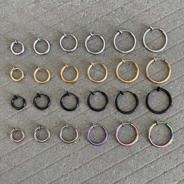 Daily Clip On Earrings - Comfortable Non-Pierced Hoop Earrings 2.3mm