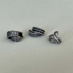 Vintage Inspired Ear Cuffs - Retro Style Small Cuff Earrings - Unisex Titanium Earcuff Gift
