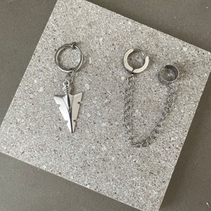 Cyberpunk Earrings - Clip On Earrings Dangle - Gift For Him