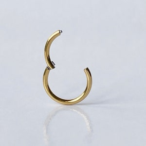 Gold Nose Ring - Dainty Gold Nose Hoop for Piercings - Conch, Tragus, Helix Ring - Unique Gift Idea