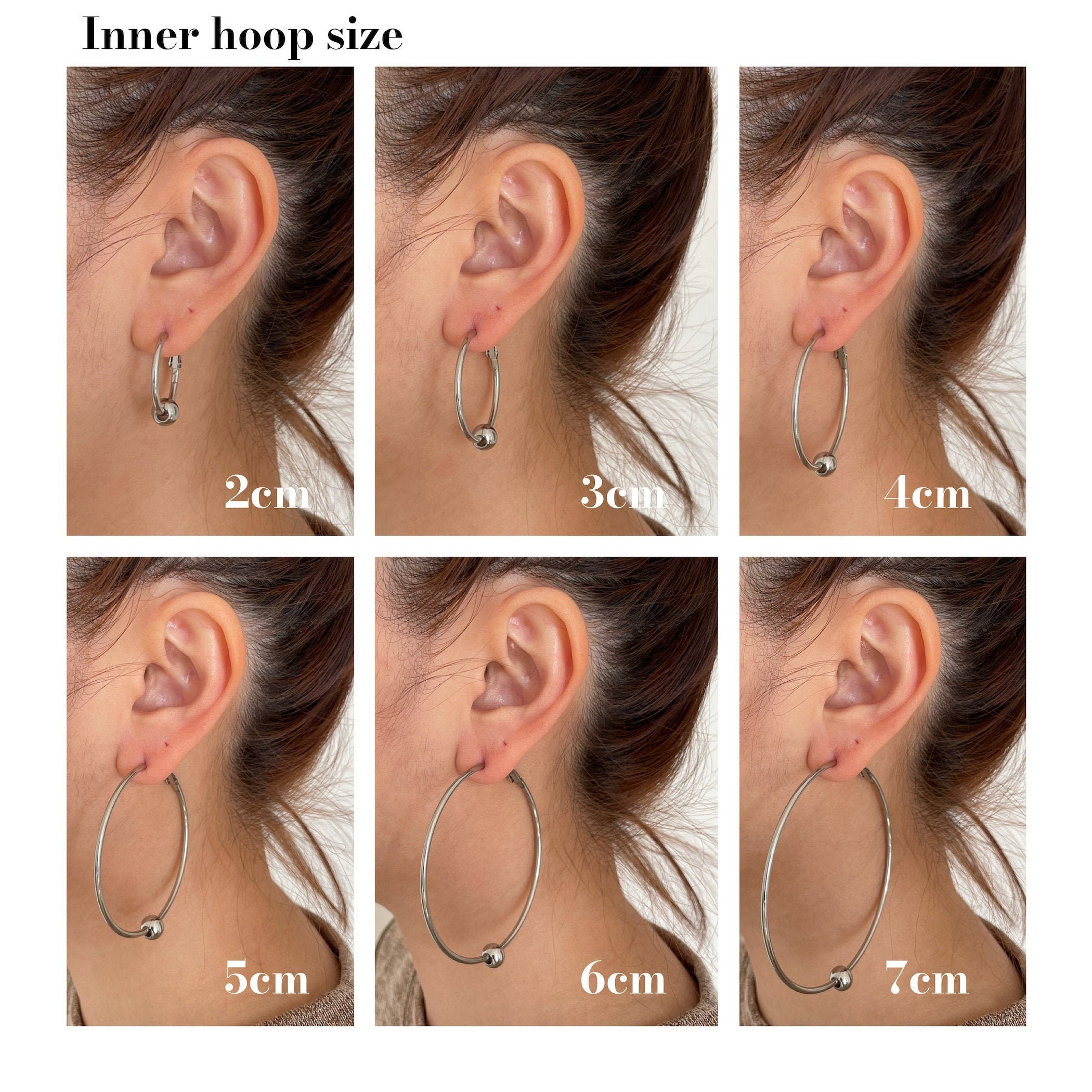 Large Steel Huggie Ball Earrings Etsy