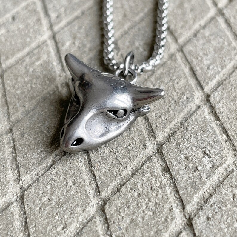 Boho Bull Head Necklace For Men-Taurus Head Pendant Necklace-Round Box Chain Pendant Necklace-Longhorn Necklace-Hipster Cow Head Pendant