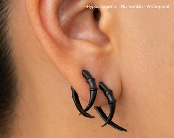 Dragon Claw Earrings - Gothic Front Back Earrings For Men and Women - Punk Jewelry