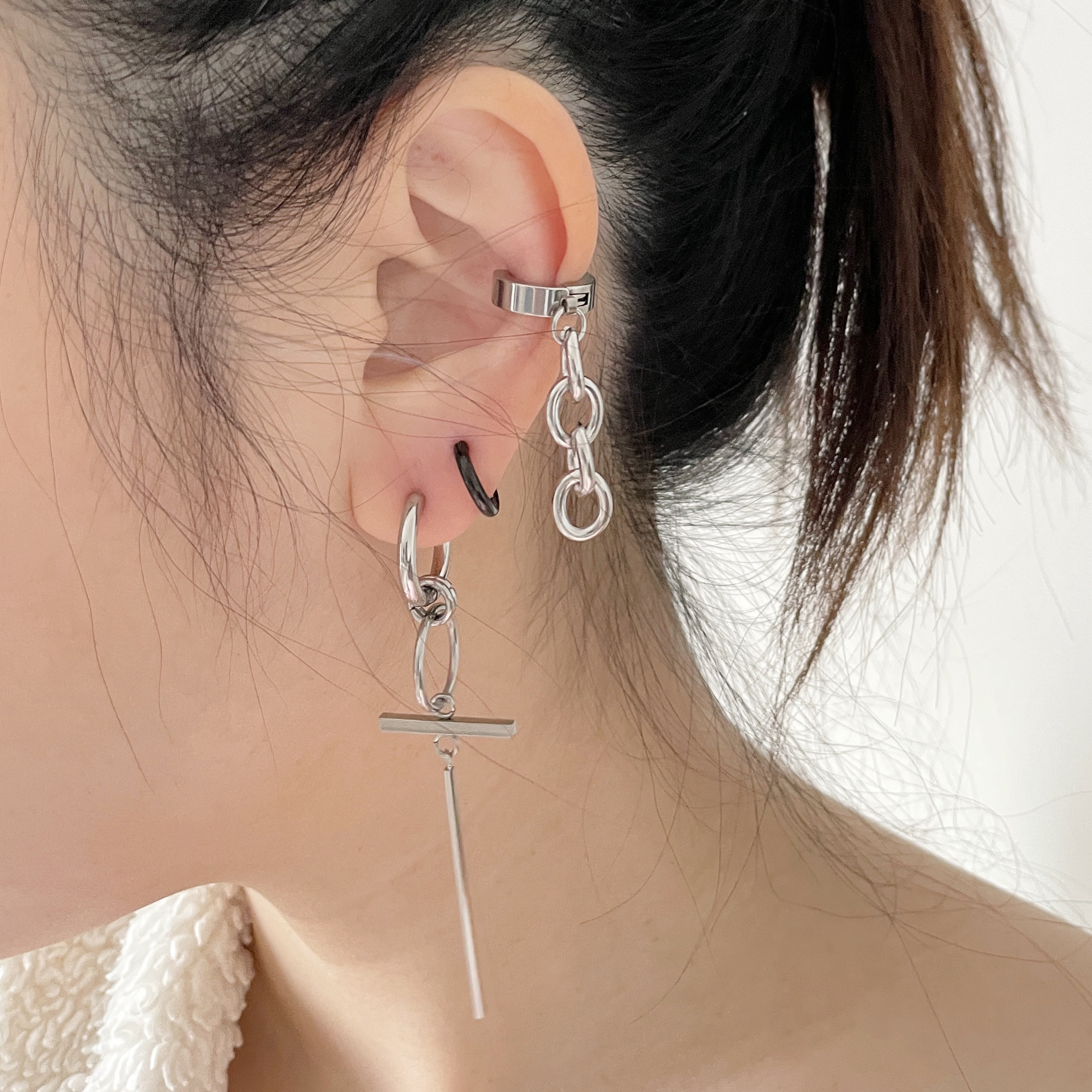 Kpop Multi Hoops Dangle Bar Earrings BTS Dangling Earring Etsy UK