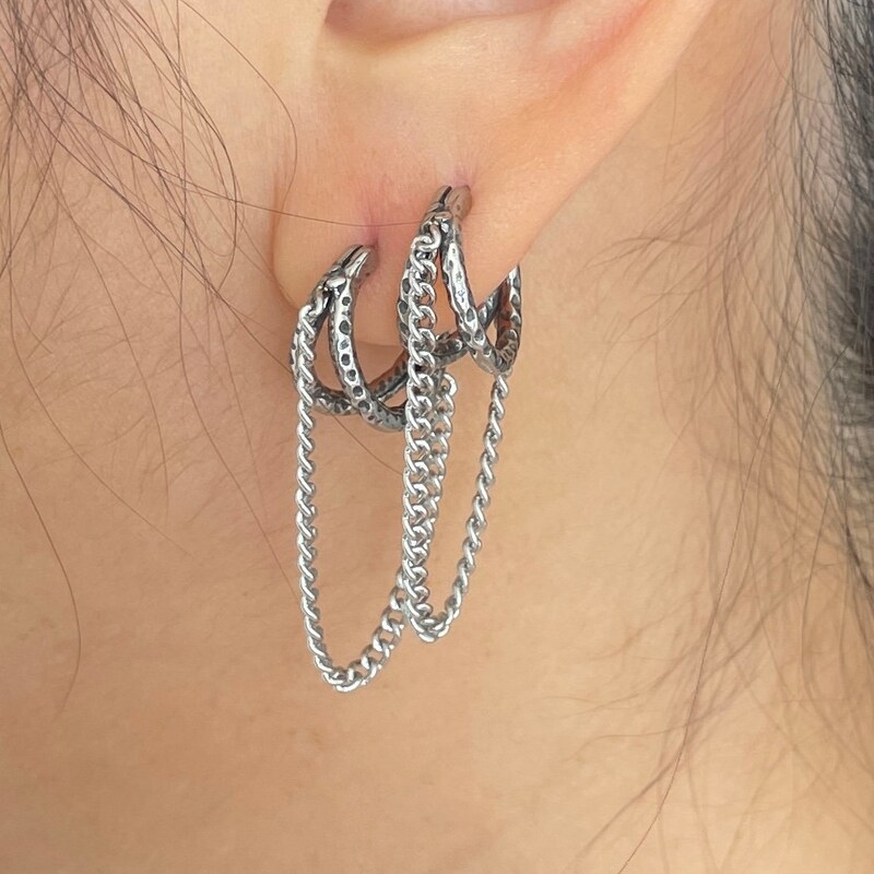 Double hoops earrings