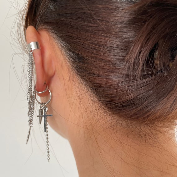 thumbnail image 2 of 3 Pairs Unisex Piercing Earrings Set, Vinatge... 2 of 13