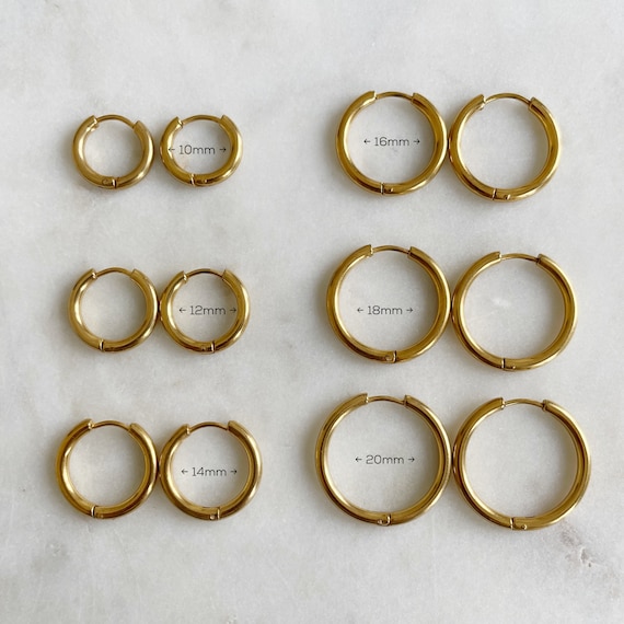 Huggie Hoop EarringsSurgical Stainless Steel HoopsSimple Etsy