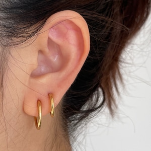 Daily Clip On Earrings Comfortable Non-Pierced Hoop Earrings 2.3mm image 10