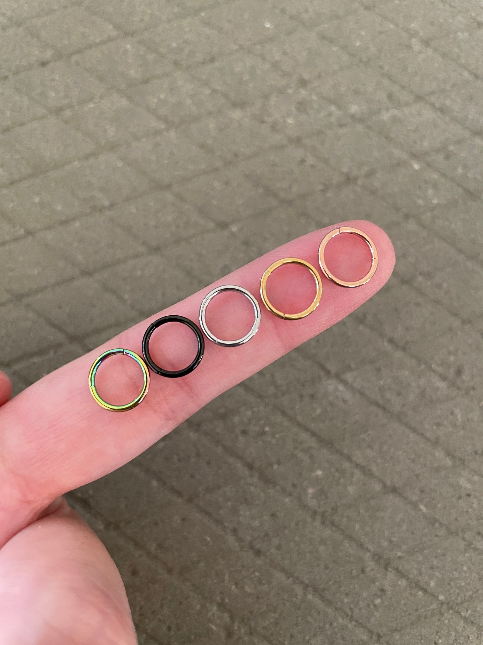 Rose Gold Hinged Nose Hoops316l Surgical Steelseptum Nose Etsy