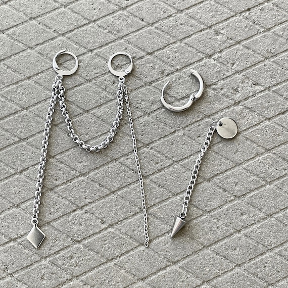 Orecchini Lunghi per Donna in Argento 925 con Cuore e