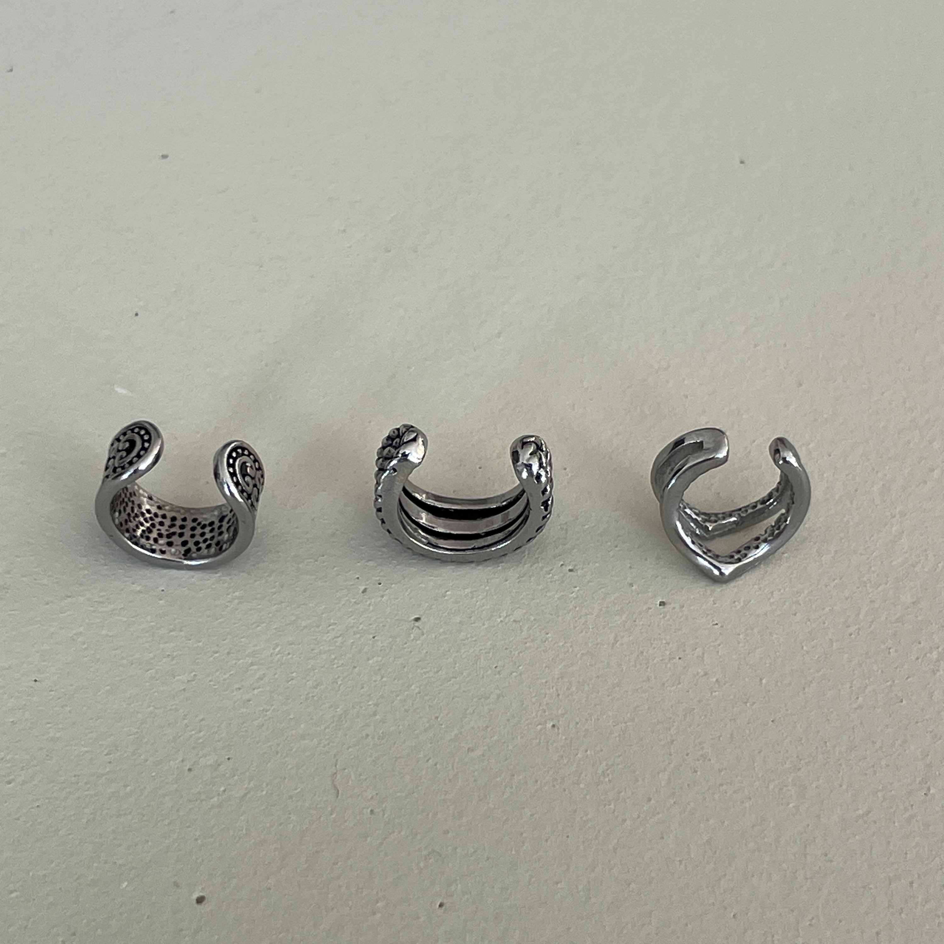 FANCH Ear Cuff Orecchini Senza Buco Donna - 6Pcs Ipoallergenici 14K Oro Placcato Orecchini a Clip Regolabili per Cartilagine Falsi Orecchio Non Piercing Regalo di Gioielli Argento