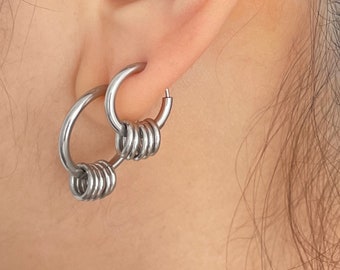 Unisex Clip On Hoop Earrings - Clip On Earring - Stainless Steel Jewelry