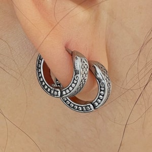 Titanormörhängen - Ormörhänge - Present till honom - Reptil - Unisex smycken