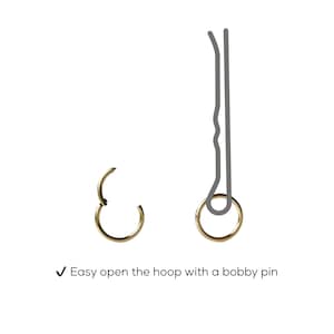 Versatile Septum Clicker Surgical Steel Gold Nose Hoop for Helix, Cartilage Piercings image 10