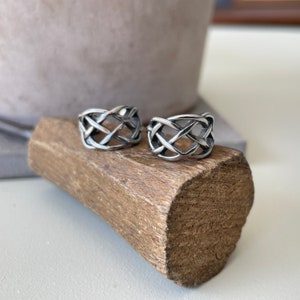Contemporary Ear Cuff - Titanium Cuff Earrings - Gothic Jewelry - Unisex Ear Cuffs