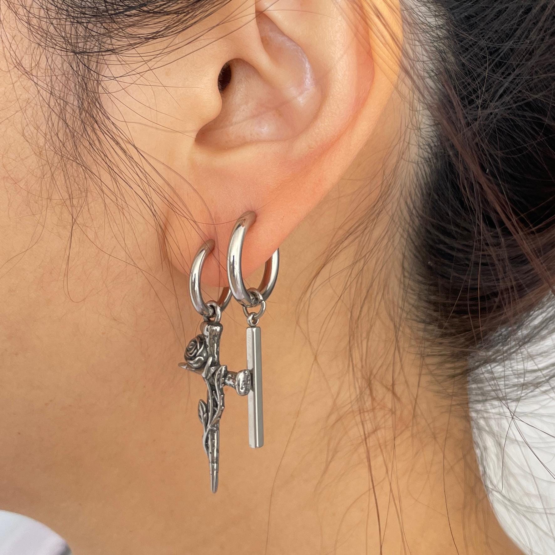 Orecchini Pendenti A Cerchio Con Disco Oro Per Donna - Gioielli Minimalisti In Acciaio Inossidabile E Zirconi, Regalo Perfetto Per Compleanno O Festa Della Mamma