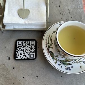 QR-Code für die Barkarte, QR-Visitenkarte, Edelstahl QR-Schild, Scan-to-Pay-Schild