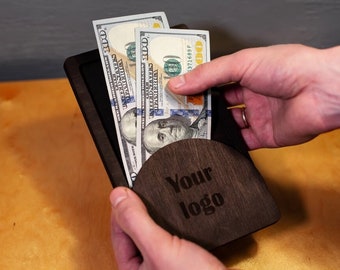 Personalized Wooden Check Presenter: Restaurant Bill Holder