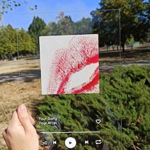 Targa musicale in acrilico, targa musicale Spotify, Apple Music, copertina dell'album in vetro, poster della copertina dell'album, poster della copertina dell'album, regalo per il primo anniversario