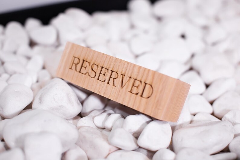 Wood Reserved Sign, Tabletop Sign, Restaurant Reserved Table Signs, Wood Sign, Reserved Seating, Wedding Wooden Sign,Table number holders image 3